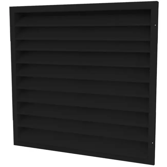 Ytterväggsgaller av aluminium 400x400 - RAL 9005