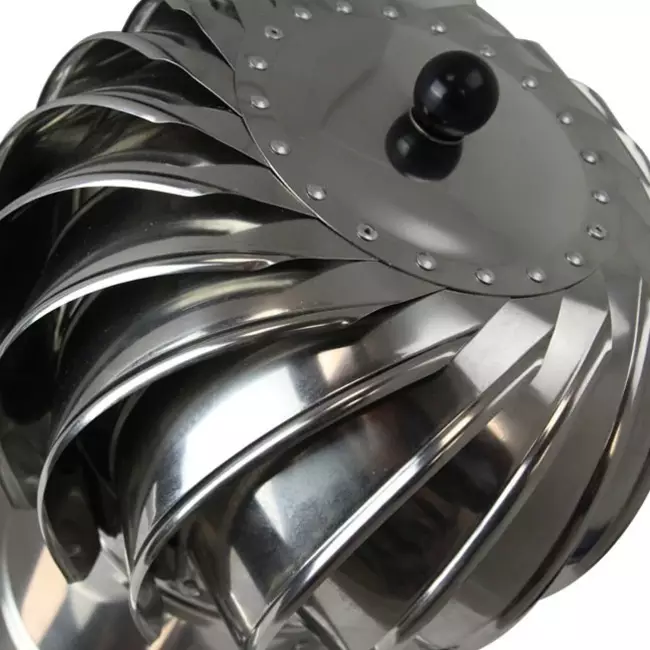 Vinddriven takfläkt Cowl 150 mm RVS inklusive takplåt – 65 m3/h