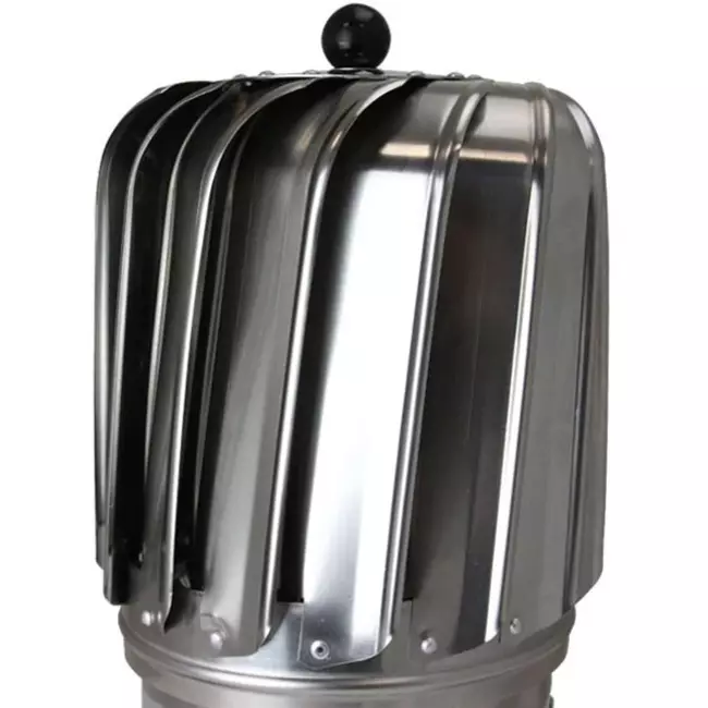 Vinddriven takfläkt Cowl Oblong 150 mm RVS inklusive takplåt – 325 m3/h