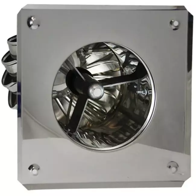 Vinddriven takfläkt Cowl 150 mm RVS inklusive takplåt – 65 m3/h