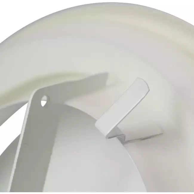 Matningsventil till fläkt av metall Ø 100 mm RAL 9010 med fjäderklämma - DVSC-P100