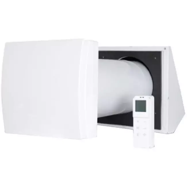 Decentraliserad WTW HRU vägg Ø150 med fjärrkontroll - 60 m³/h - HRU-WALL-RC-150-60-PEG