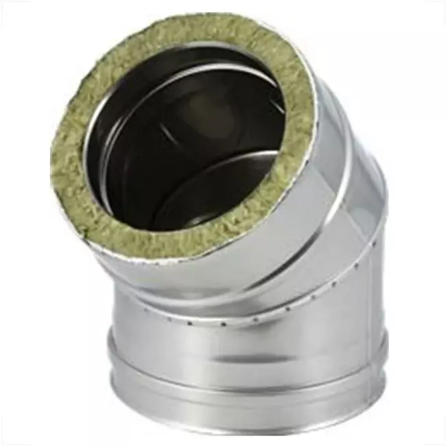 DW diameter 100 mm (100/150) böj 45 gr I316L/I304 (D0,5/0,6)