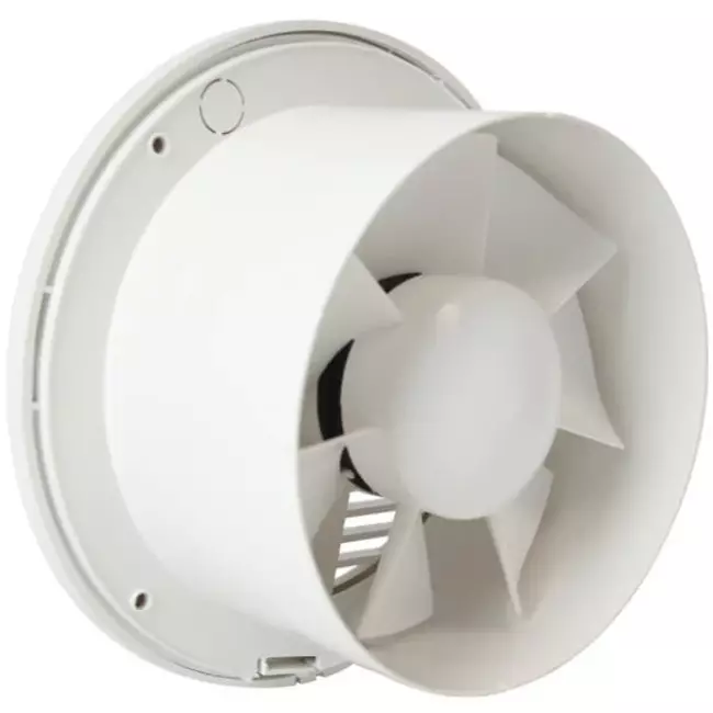 Badrumsfläkt rund Ø 150 mm vit - basic EA150