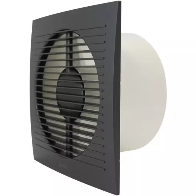 Badrumsfläkt Ø 100 mm antracit med timer - standard EE100TA