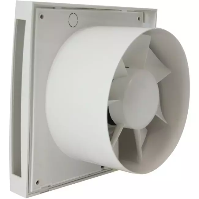Badrumsfläkt Ø 100 mm vit med timer och fuktighetssensor - design EET100HT