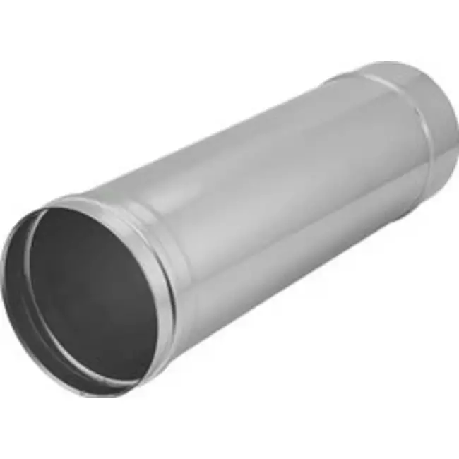 Rostfritt spisrör Ø 200 mm enkelväggigt - L = 300 mm