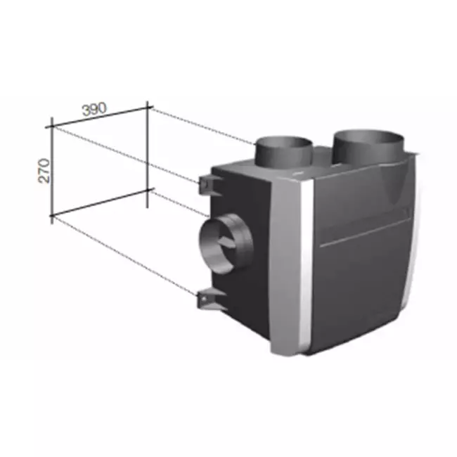 Vasco C400 Basic RF LE 400 m³/h + fuktsensor