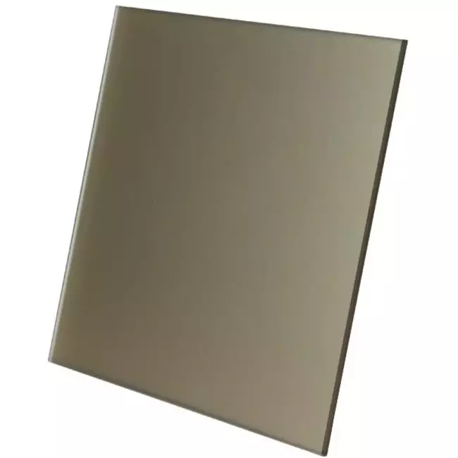 Badrumsfläkt Ø 100 mm – front av glas satinguld