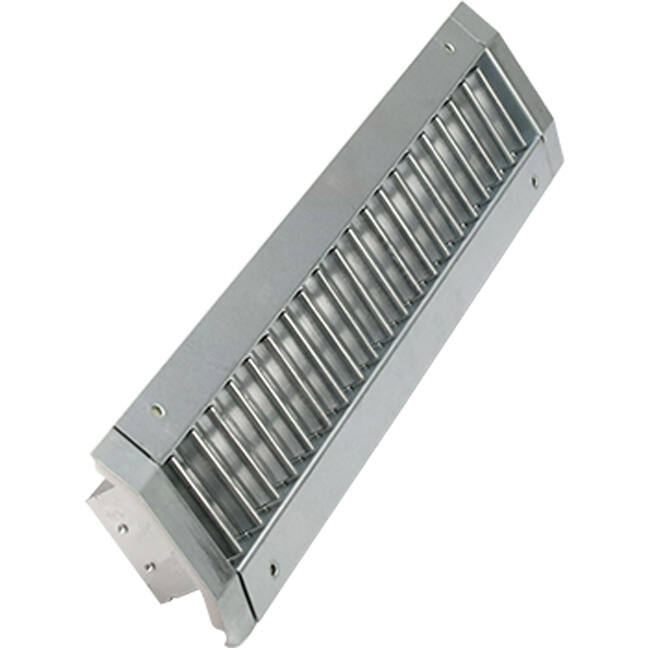 ClimaConnect kanalgaller, dubbelt justerbart, 525 x 125 mm, för rör 315–900 mm – obelagt
