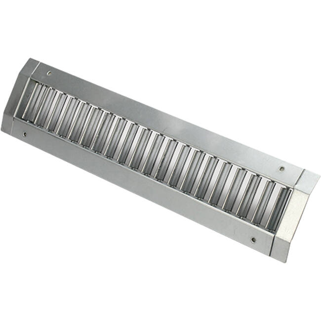 ClimaConnect kanalgaller, enkelriktningsjusterbart, 525 x 75 mm, för rör 160–400 mm – obelagt
