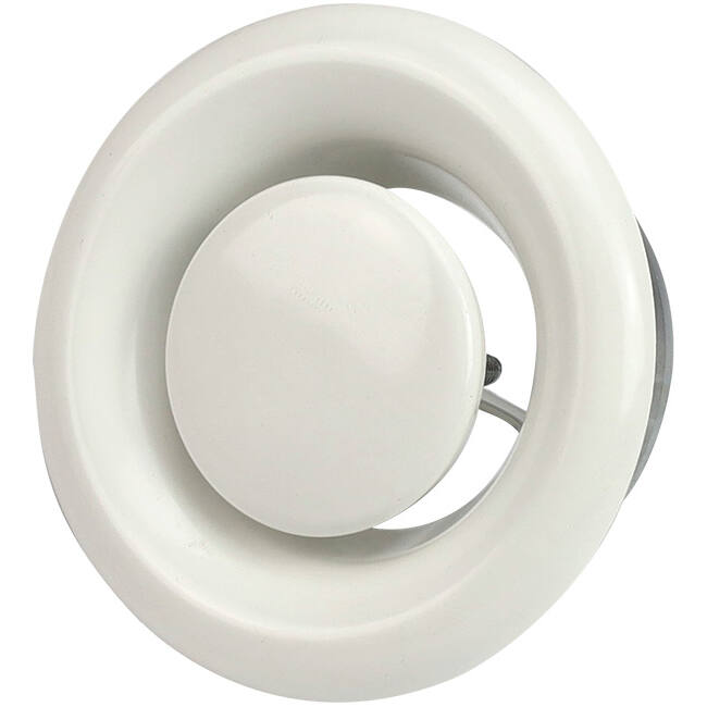 Ventilationsventil 160 mm metall - E-DVS160 RAL9010