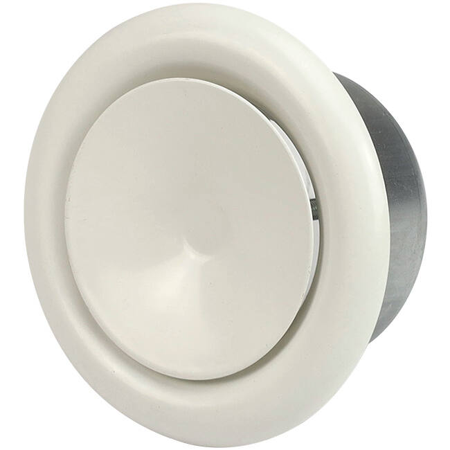 Ventilationsventil 100 mm metall - S-DVS100 RAL9010