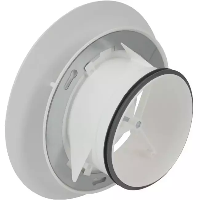 Imaginair RLV-ventil stor Ø 125 mm - monteringsfjädrar + ring - vit
