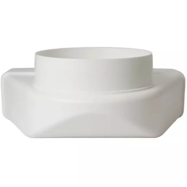 Rektangulär böj av plast vertikal 90°, Ø 125 mm - 220X55mm KLD25-125