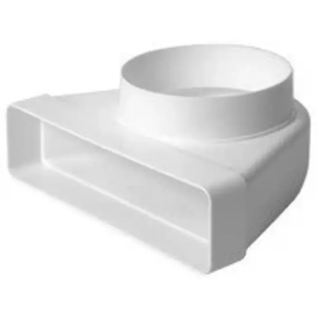 Rektangulär böj av plast vertikal 90° Ø 150 mm - 220x90 mm KLD29-150
