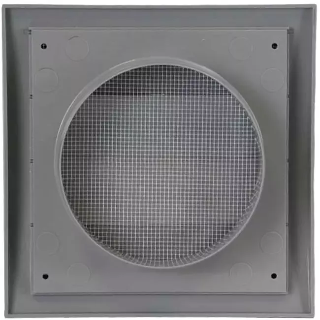 Lamellgaller för avlastning av ventilationsgaller 190x190 diameter: 125, grått - ND12ZP