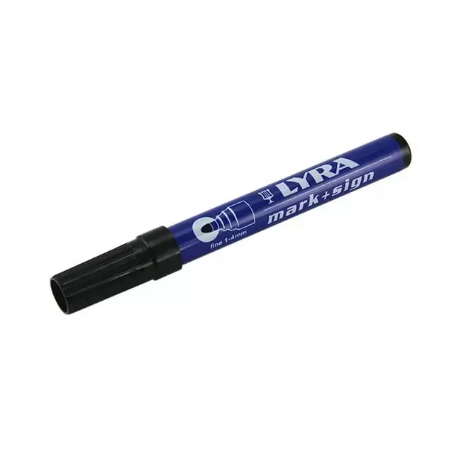 Markeringspenna vattenfast svart 1-4 mm (fin)