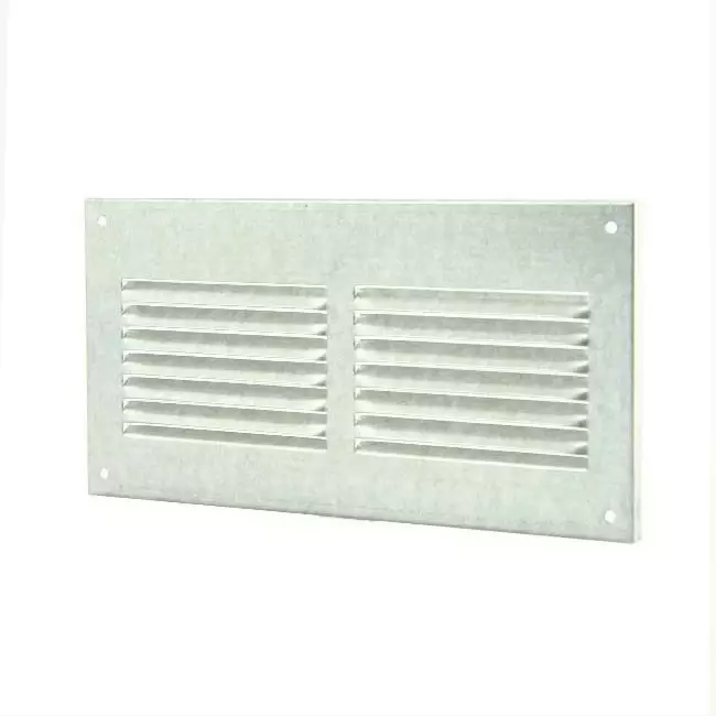 Rektangulärt spårgaller, metall 200x100 zink - MR2010ZN
