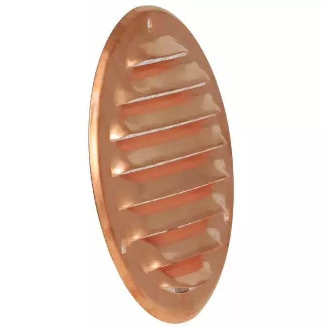 Runt ventilationsgaller av metall Ø 125 mm koppar - MR125Cu