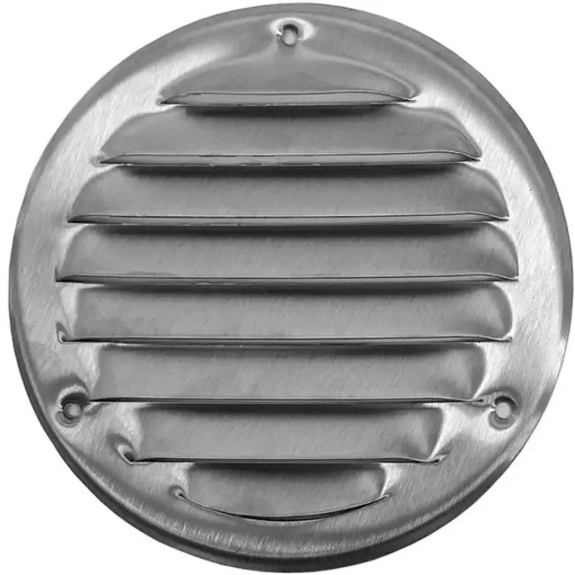 Ventilationsgaller i metall runt 100 mm zink – MR100ZN