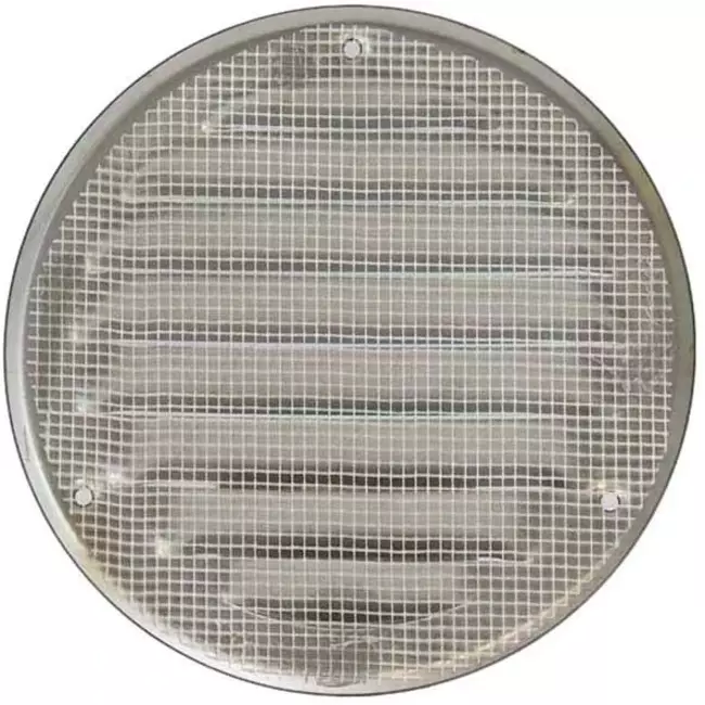 Ventilationsgaller i metall runt 100 mm zink – MR100ZN
