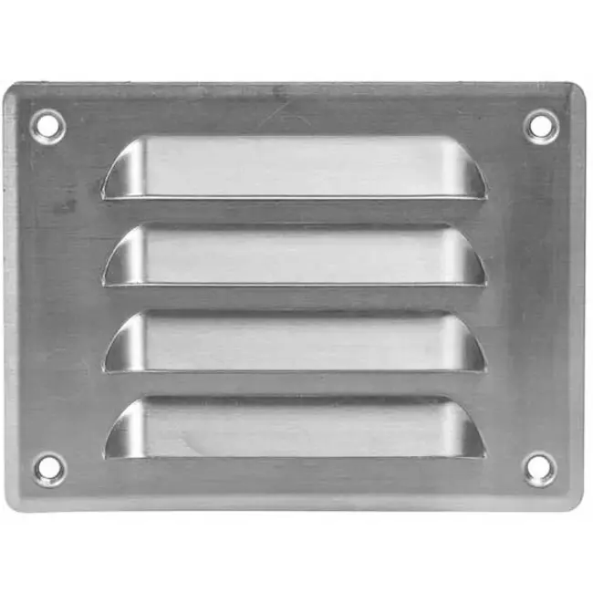 Fyrkantigt ventilationsgaller av metall 140x105 mm aluminium - MR14105Al