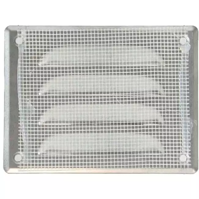 Fyrkantigt ventilationsgaller av metall 140x105 mm zink - MR14105Zn