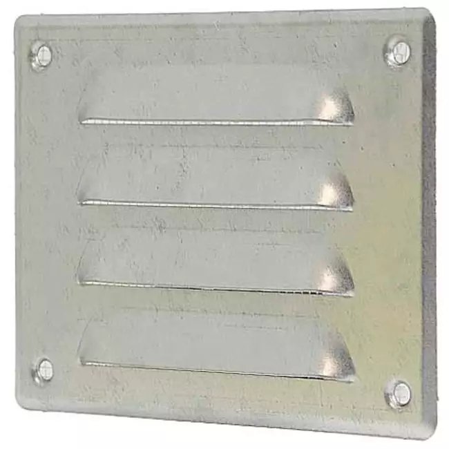 Fyrkantigt ventilationsgaller av metall 140x105 mm zink - MR14105Zn