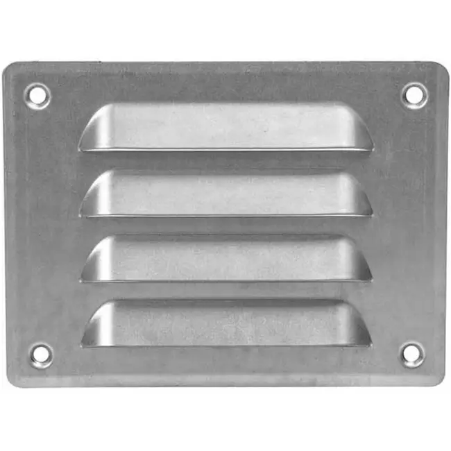 Fyrkantigt ventilationsgaller av metall 140x105 mm zink - MR14105Zn