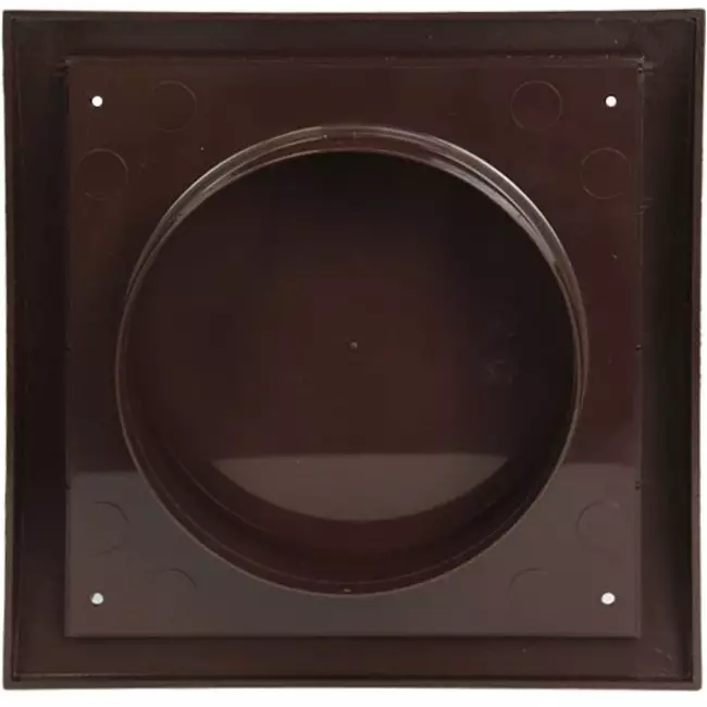 Fasadgaller med backspjäll 190x190 mm diameter 150 mm, brunt - ND15FVB