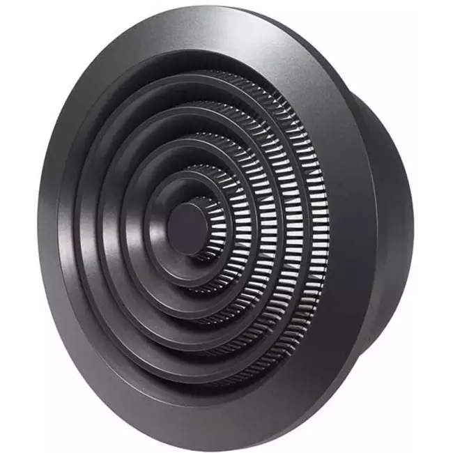 Runt ventilationsgaller grill Ø 125 mm antracit - NGA125A