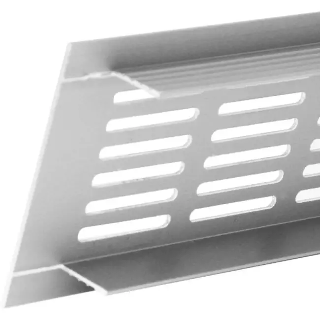 Basplintgaller i aluminium - silver L=500 mm x H=80 mm -RA850S