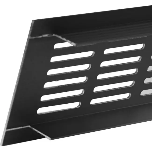 Sockelgaller i aluminium - svart L=500 mm x H=100 mm - RA1050B