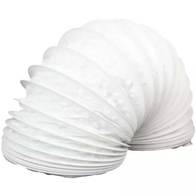Flexibel PVC-ventilationsslang vit Ø 100 mm (6 m)