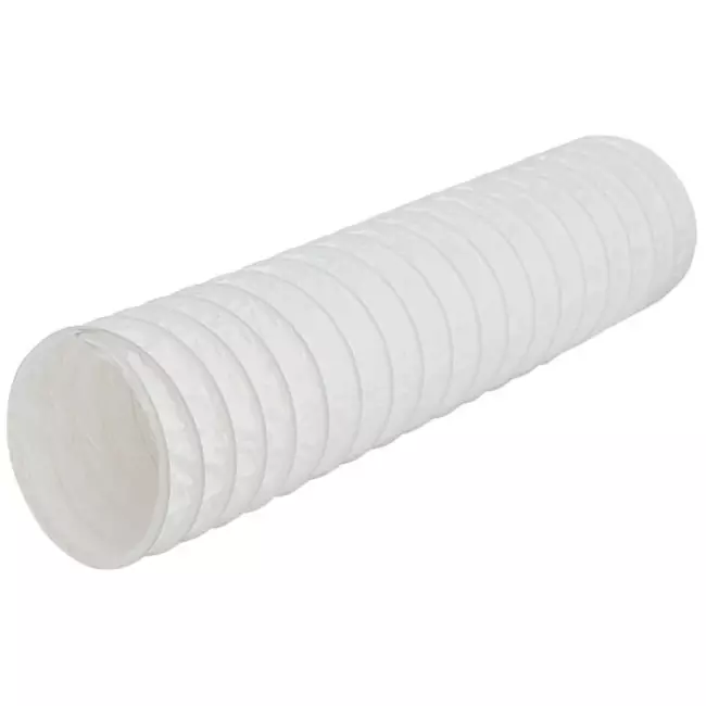 Flexibel PVC-ventilationsslang vit Ø 100 mm (6 m)