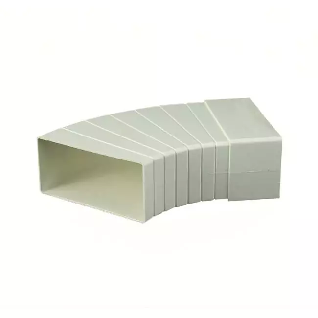 Rektangulär, horisontell 15-60° böj av plast 110x55 mm - KLH15-60