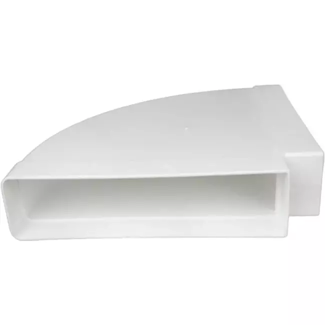 Rektangulär, horisontell 90° böj av plast 220X55 mm - KLH25-90
