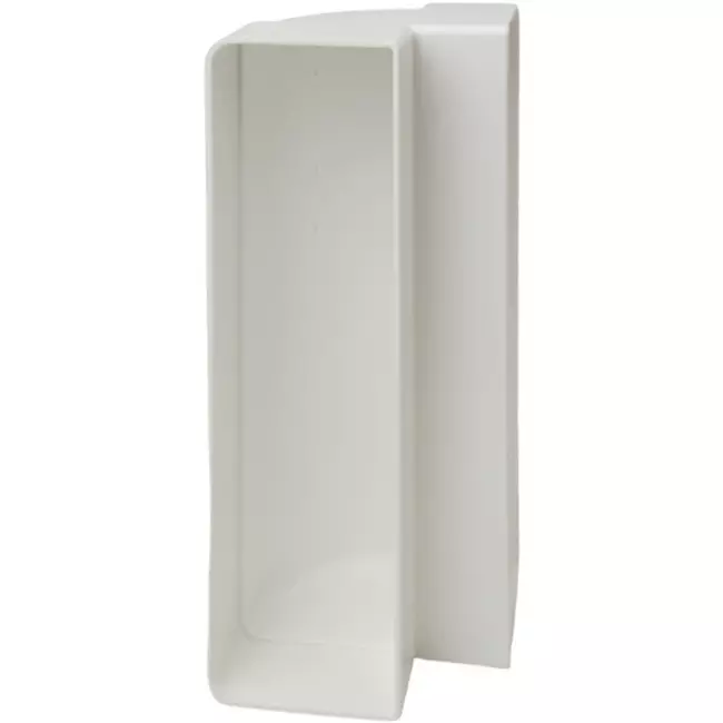 Rektangulär böj av plast vertikal 90° Ø 125 mm - 220x55 mm KLV25-90