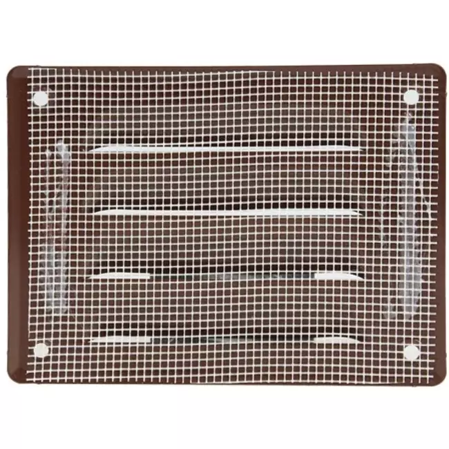Fyrkantigt ventilationsgaller av metall 140x105 mm, brunt - MR14105B