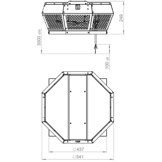Takfläkt horisontell av metall - DHA 315 E4P 42