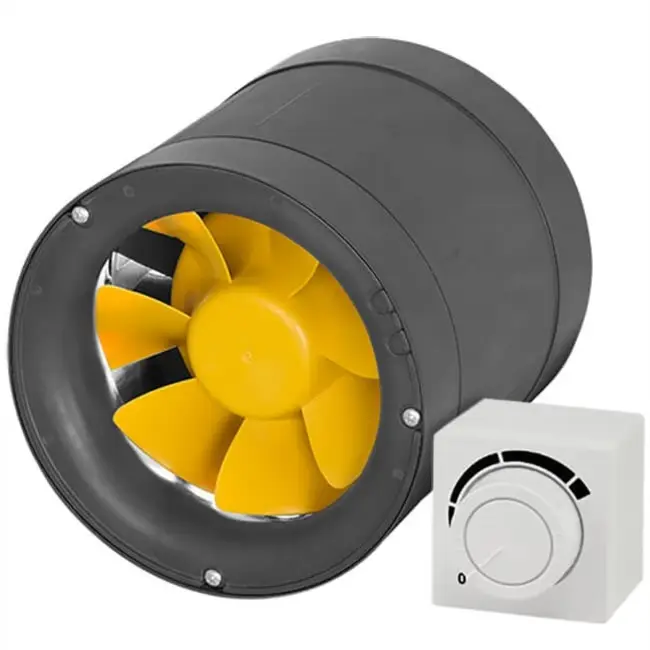 Ruck ETAMASTER rörfläkt med EC-motor 220 m³/h -Ø 125 mm + 3-standenschakelaar