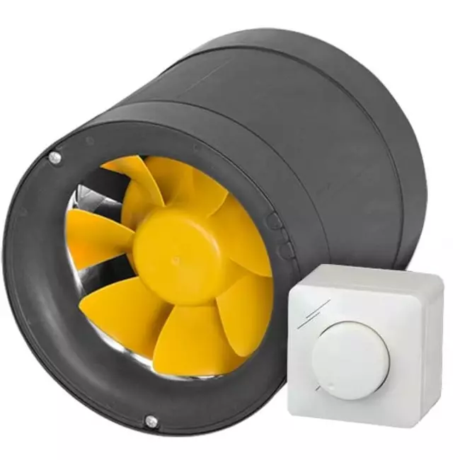 Ruck Etamaster rörfläkt med EC-motor - 220 m³/h -Ø 125 mm + PWM-regulator