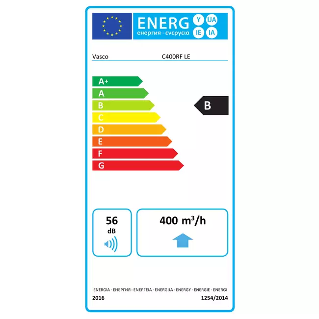 Vasco C400 Basic RF LE 400 m³/h + fuktsensor