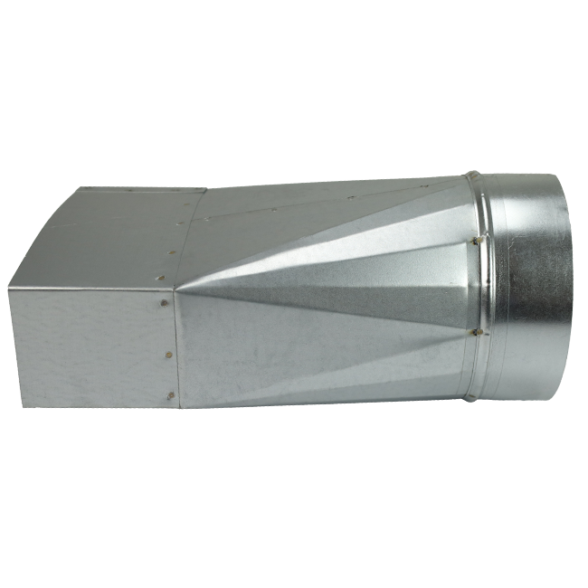 Adapter 220x80 mm till 160 mm diameter för kanal