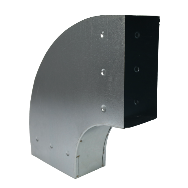 Böj 90 grader 220x80 mm horisontellt för kanalisation