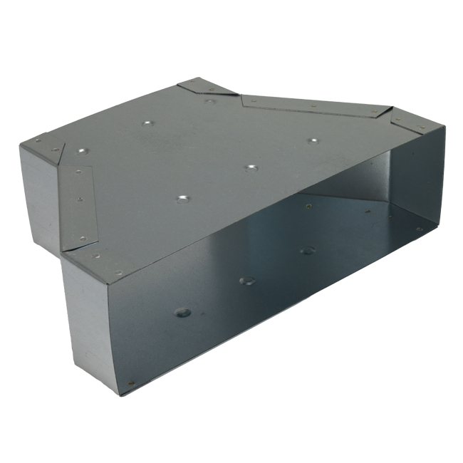 Reducerare 300x80 till 220x80 till galvaniserade rektangulära ventilationskanaler