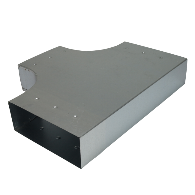 T-stycke 90 grader 300x80 - 220x80 till galvaniserad rektangulär ventilationskanal