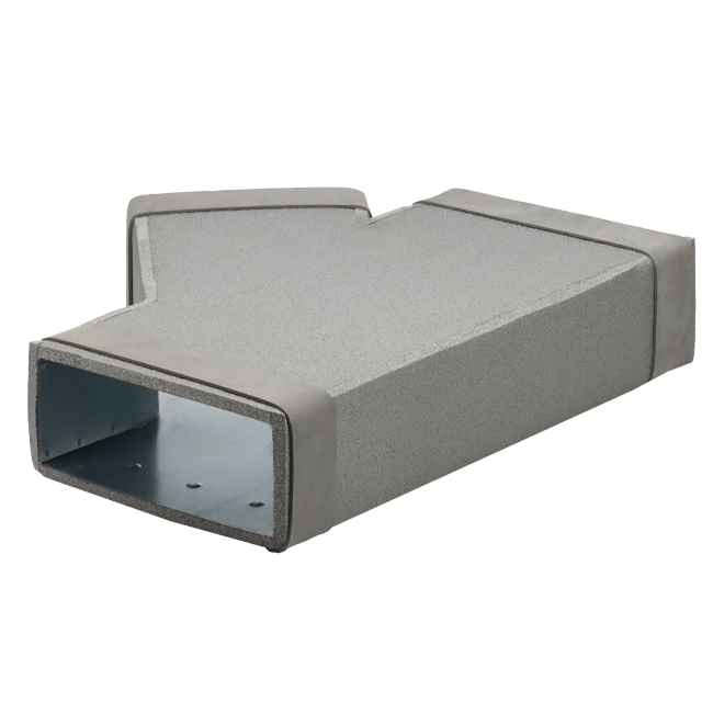 Thermoduct T-stycke 45 grader 220x80 - 170x80 för kanalisation