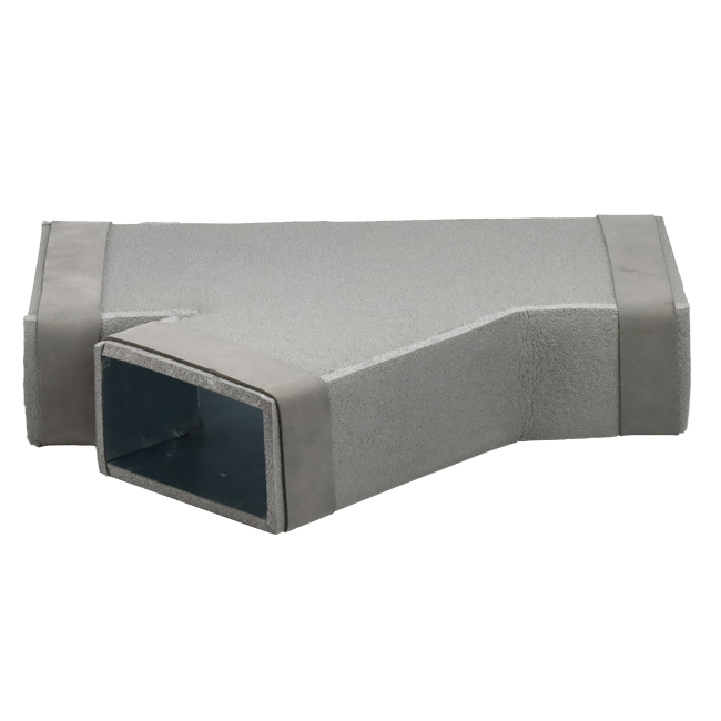 Thermoduct T-stycke 45 grader 220x80 - 170x80 för kanalisation